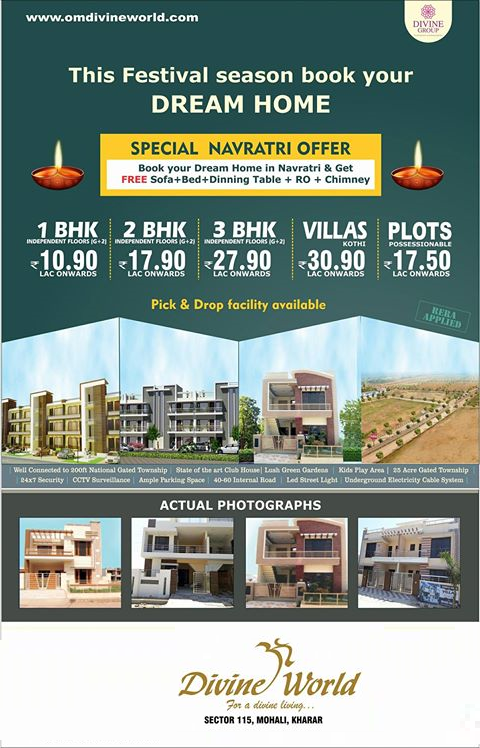 Avail Navratri Special Offers at OM Divine World Villas in Kharar Landran Road, Mohali Update